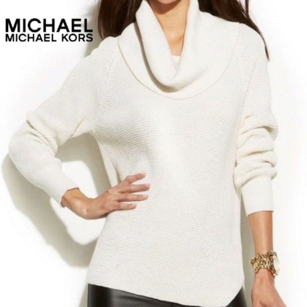 NWT MICHAEL MICHAEL KORS CREAM COWL NECK SWEATER